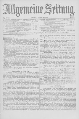 Allgemeine Zeitung Dienstag 23. Mai 1882