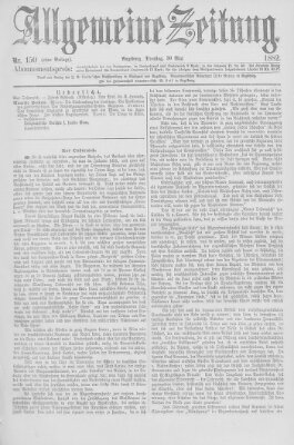 Allgemeine Zeitung Dienstag 30. Mai 1882