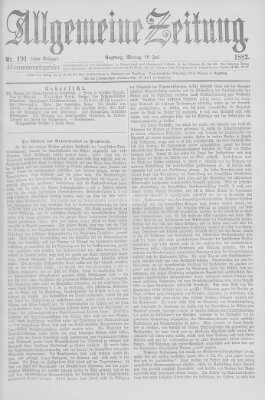 Allgemeine Zeitung Montag 10. Juli 1882