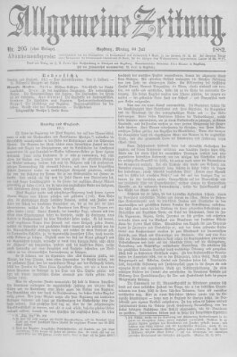 Allgemeine Zeitung Montag 24. Juli 1882