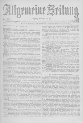 Allgemeine Zeitung Donnerstag 27. Juli 1882