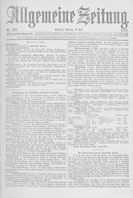 Allgemeine Zeitung Sonntag 30. Juli 1882