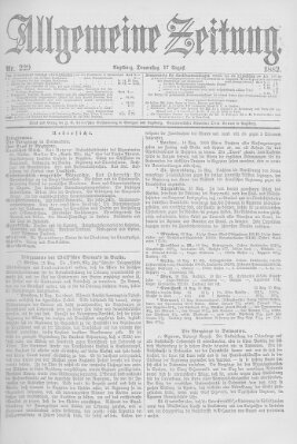 Allgemeine Zeitung Donnerstag 17. August 1882