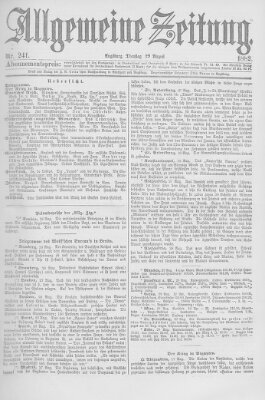 Allgemeine Zeitung Dienstag 29. August 1882