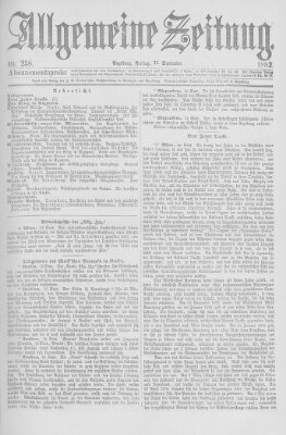 Allgemeine Zeitung Freitag 15. September 1882