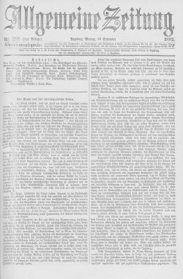 Allgemeine Zeitung Montag 25. September 1882