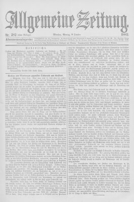 Allgemeine Zeitung Montag 9. Oktober 1882