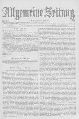 Allgemeine Zeitung Samstag 14. Oktober 1882