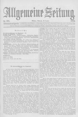 Allgemeine Zeitung Mittwoch 18. Oktober 1882