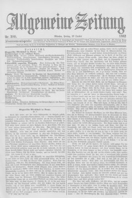 Allgemeine Zeitung Freitag 27. Oktober 1882