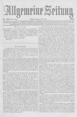 Allgemeine Zeitung Montag 30. Oktober 1882