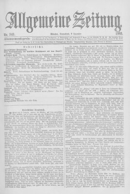 Allgemeine Zeitung Samstag 9. Dezember 1882