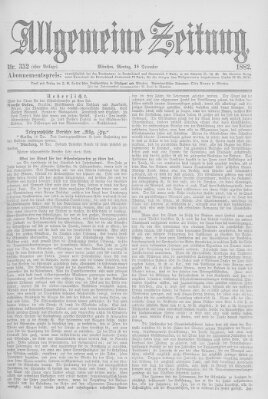 Allgemeine Zeitung Montag 18. Dezember 1882