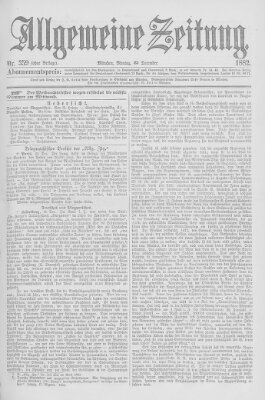 Allgemeine Zeitung Montag 25. Dezember 1882