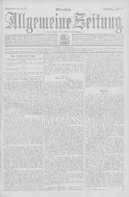 Allgemeine Zeitung Donnerstag 9. Januar 1908