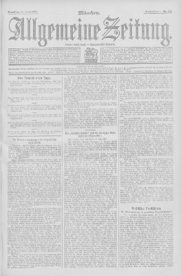 Allgemeine Zeitung Samstag 11. Januar 1908