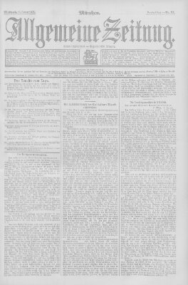 Allgemeine Zeitung Mittwoch 15. Januar 1908