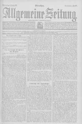 Allgemeine Zeitung Donnerstag 23. Januar 1908