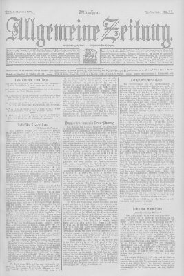 Allgemeine Zeitung Freitag 24. Januar 1908