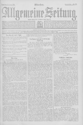 Allgemeine Zeitung Samstag 25. Januar 1908