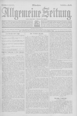 Allgemeine Zeitung Mittwoch 29. Januar 1908