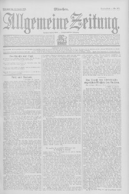 Allgemeine Zeitung Donnerstag 30. Januar 1908