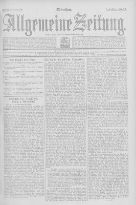 Allgemeine Zeitung Freitag 31. Januar 1908