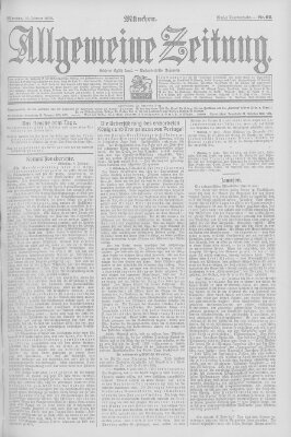 Allgemeine Zeitung Montag 10. Februar 1908