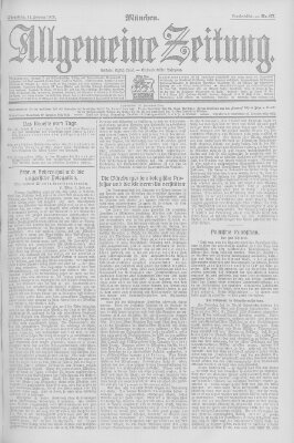 Allgemeine Zeitung Dienstag 11. Februar 1908