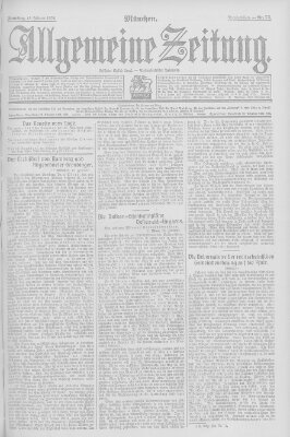 Allgemeine Zeitung Samstag 15. Februar 1908