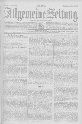 Allgemeine Zeitung Montag 17. Februar 1908