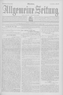 Allgemeine Zeitung Dienstag 18. Februar 1908