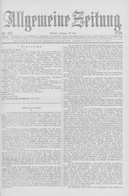 Allgemeine Zeitung Sonntag 17. Juni 1883