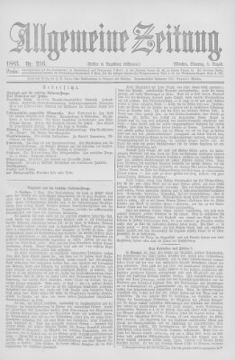 Allgemeine Zeitung Sonntag 5. August 1883