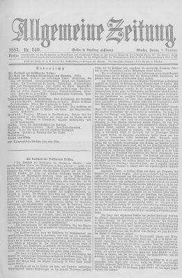 Allgemeine Zeitung Freitag 7. Dezember 1883