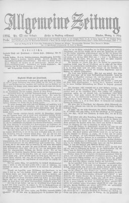 Allgemeine Zeitung Montag 3. März 1884