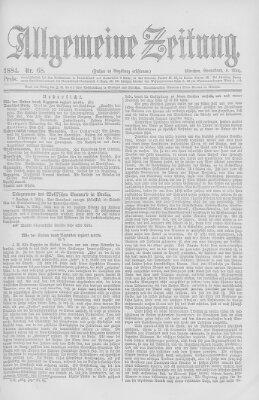 Allgemeine Zeitung Samstag 8. März 1884