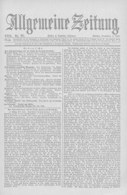 Allgemeine Zeitung Samstag 5. April 1884