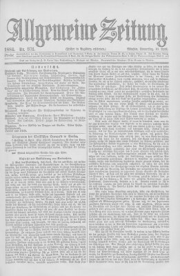 Allgemeine Zeitung Donnerstag 10. April 1884