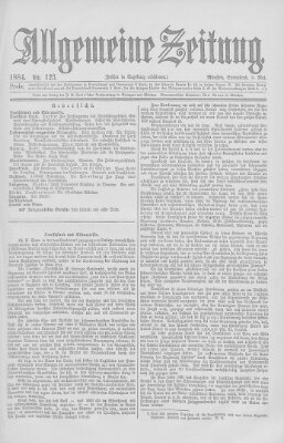 Allgemeine Zeitung Samstag 3. Mai 1884