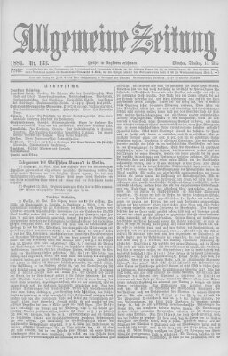 Allgemeine Zeitung Dienstag 13. Mai 1884