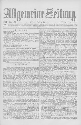 Allgemeine Zeitung Freitag 16. Mai 1884