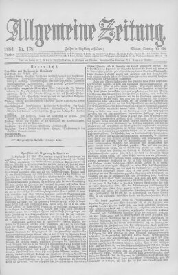 Allgemeine Zeitung Sonntag 18. Mai 1884