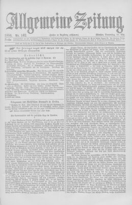 Allgemeine Zeitung Donnerstag 22. Mai 1884