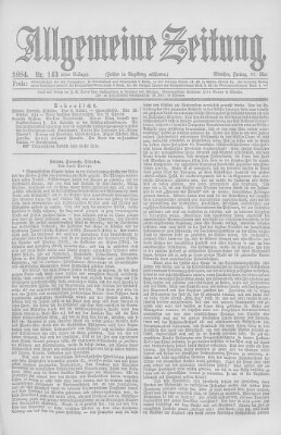 Allgemeine Zeitung Freitag 23. Mai 1884