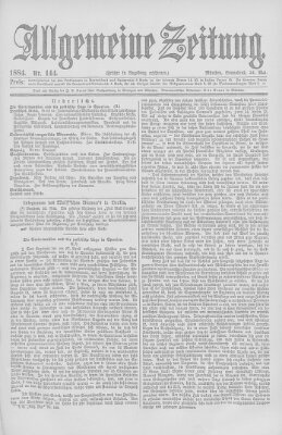 Allgemeine Zeitung Samstag 24. Mai 1884