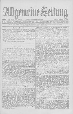 Allgemeine Zeitung Montag 26. Mai 1884