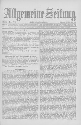 Allgemeine Zeitung Dienstag 24. Juni 1884