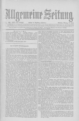 Allgemeine Zeitung Montag 30. Juni 1884