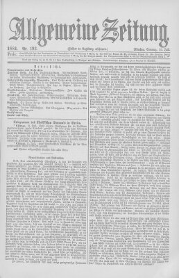 Allgemeine Zeitung Sonntag 13. Juli 1884